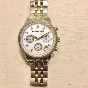 Michael Kors silver and gold watch